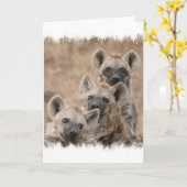 Carte de voeux Hyenas (Fleur jaune)