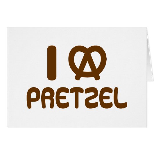 Carte de voeux I Heart Pretzel (Devant horizontal)
