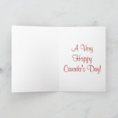 Carte de voeux I Love Canada (Intérieur)