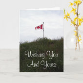 Carte de voeux I Love Canada (Fleur jaune)