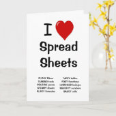 Carte de voeux I Love Spreadsheet - Ajouter une lé (Fleur jaune)