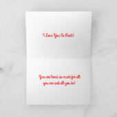 Carte de voeux I Love You (Intérieur)
