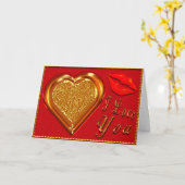 Carte de voeux I Love You (Fleur jaune)