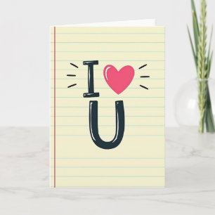 Carte de vœux I Love You Doodle