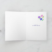 Carte de voeux 'I miss you' - Flower Power (Intérieur)