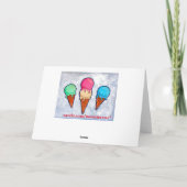 Carte de voeux Ice Cream Cones (Dos)