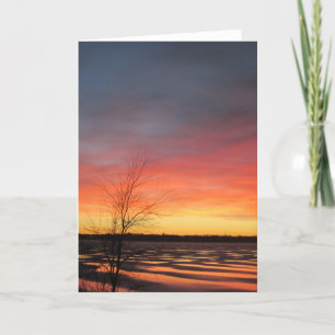 Carte de voeux Ice Lake Sunset
