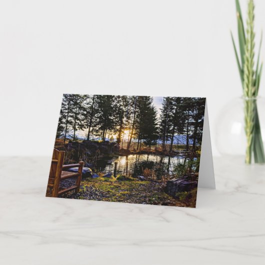 Carte de voeux Idaho Pond pliée (Devant)