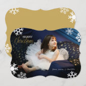 Carte de voeux "Il neige" (Devant / Derrière)