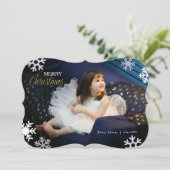 Carte de voeux "Il neige" (Debout devant)