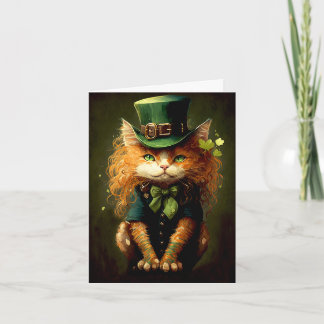 Carte de vœux illustration de chat irlandais Lepre