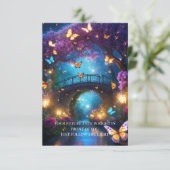 Carte de voeux Imaginaire magique avec papillons (Debout devant)