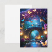 Carte de voeux Imaginaire magique avec papillons (Devant / Derrière)