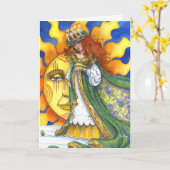 Carte de voeux Imbolc (Fleur jaune)