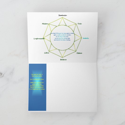 Carte de voeux Imbolc (Intérieur)