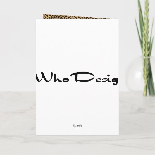 Carte de vœux Impression d'animaux noirs Événement (Dos)