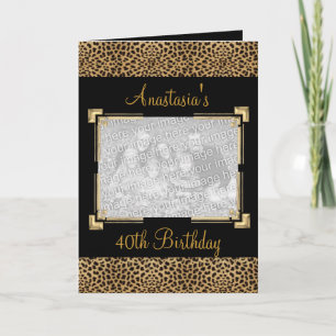 Carte de vœux Impression d'animaux noirs Événement