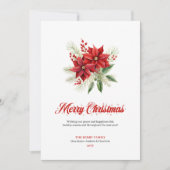 Carte de vœux imprimable de fleurs de Noël tendanc (Devant)
