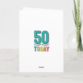 Carte de voeux imprimable pour 50e anniversaire (Dos)
