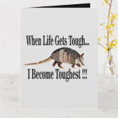 Carte de vœux inspirante Armadillo Animal (Fleur jaune)