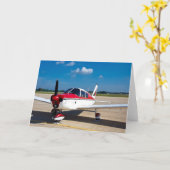 Carte de voeux inspirante de l'avion (Fleur jaune)