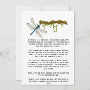 Carte de vœux inspirante de Zephyr la libellule