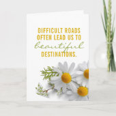 Carte de vœux Inspirante pour Routes Difficiles (Devant)