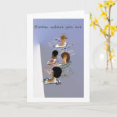 Carte de voeux inspirante vide (Fleur jaune)