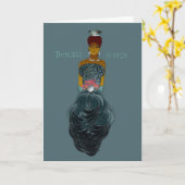 Carte de voeux inspirée (Fleur jaune)