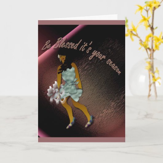 Carte de voeux inspirée (Fleur jaune)