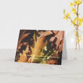 Carte de voeux inspirée de feuille d'automne (Fleur jaune)