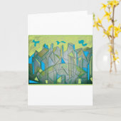 Carte de voeux inspirée de Picasso (Fleur jaune)