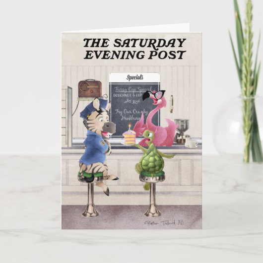 Carte de voeux inspirée par Rockwell (Devant)