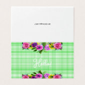 Carte de voeux intérieure verte (Outside Unfolded)