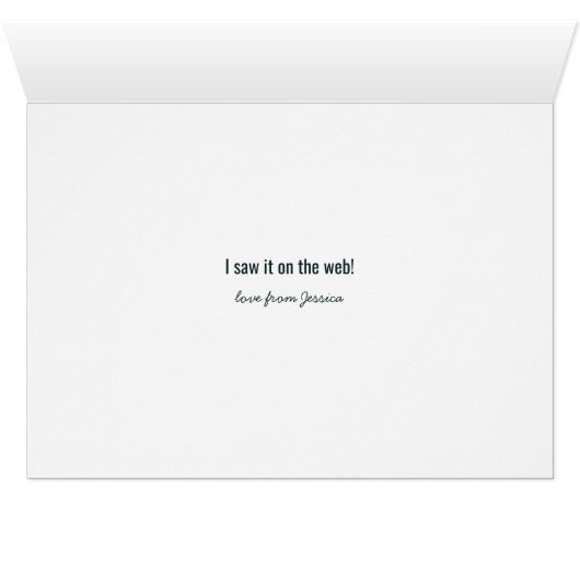 Carte de voeux internet Spider web (Intérieur Horizontal (Bas))