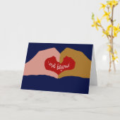 Carte de voeux interraciale (Fleur jaune)