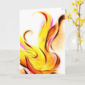 Carte de voeux inversée aux fleurs bleues (Fleur jaune)