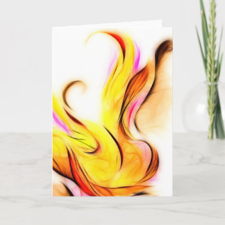 Carte de voeux inversée aux fleurs bleues