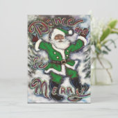 Carte de voeux/Invitation de Black Père Noël en te (Debout devant)