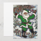 Carte de voeux/Invitation de Black Père Noël en te (Devant / Derrière)