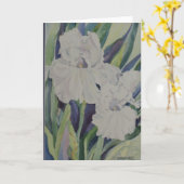 Carte de voeux Iris (Fleur jaune)