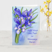 Carte de voeux "Iris Bouquet" (Fleur jaune)