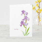 Carte de voeux Iris Trio (Fleur jaune)