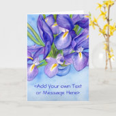 Carte de voeux "Iris Vase" (Fleur jaune)