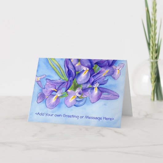 Carte de voeux "Iris Vase" (Devant)