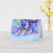 Carte de voeux "Iris Vase" (Fleur jaune)