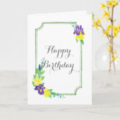 Carte de voeux Irises et Daffodils (Fleur jaune)