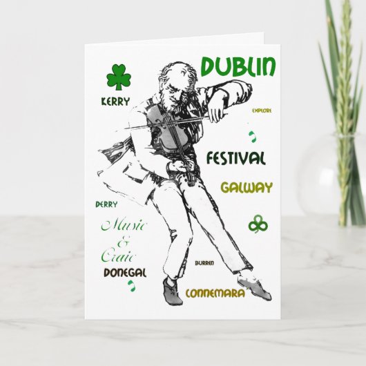 Carte de voeux Irish Music (Devant)