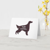 Carte de voeux Irish Setter BFF (Fleur jaune)