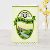 Carte de vœux irlandaise (Fleur jaune)